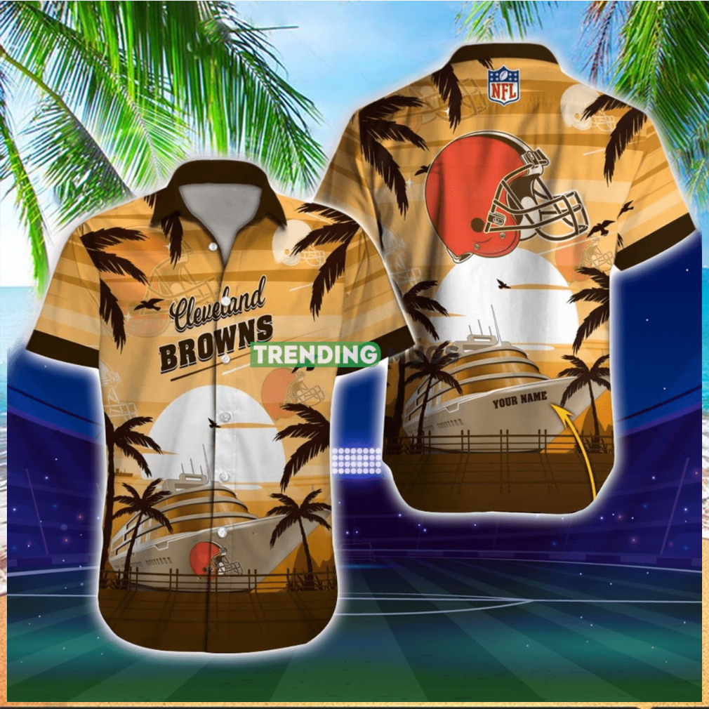 Cleveland Browns Nfl Football Custom Name Hawaiian Shirt For Men And Women Gift For Fans Hawaiian Shirt